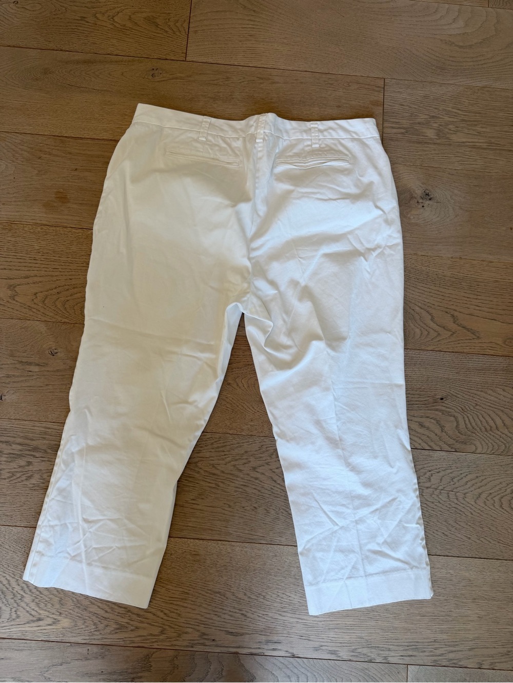 Lands’ End Fit 2 White Capri Pants Women’s Size 18 Stretch Cotton - Picture 3 of 3